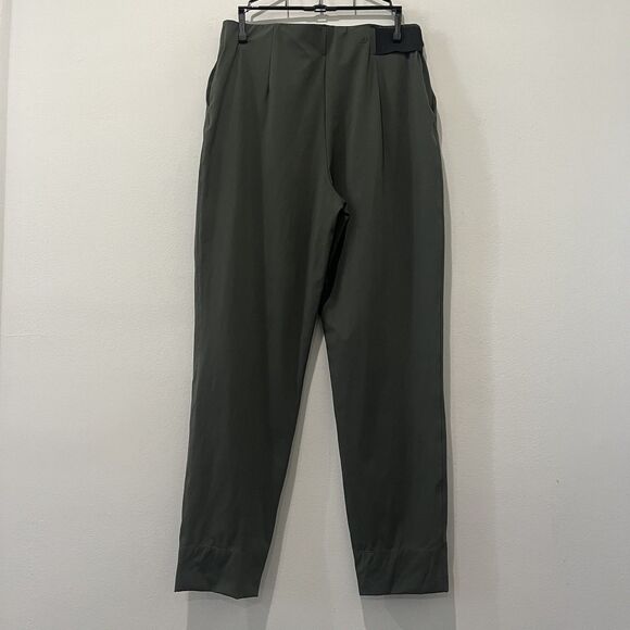 Aday Turn It Up Pants Women’s Medium Olive Green Pull On Stretch Tapered Travel - Picture 3 of 9